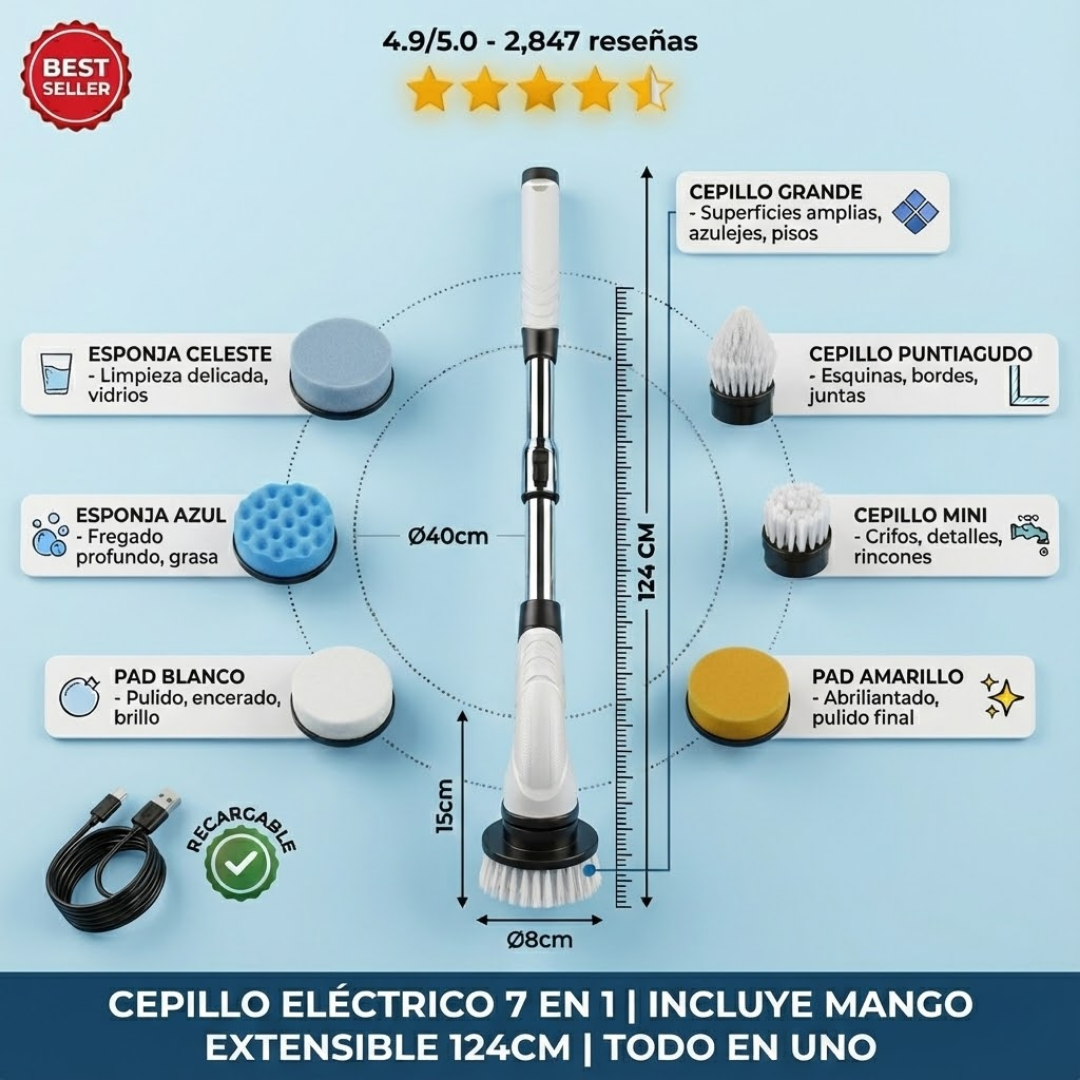 Cepillo Eléctrico - ALVIA Inalámbrico